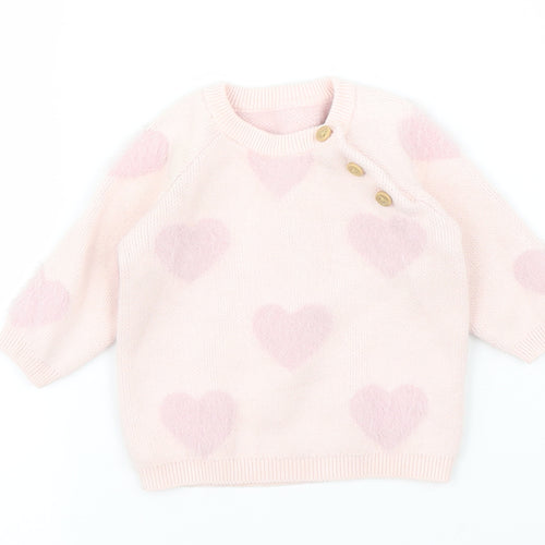 George Girls Pink   Pullover Jumper One Size