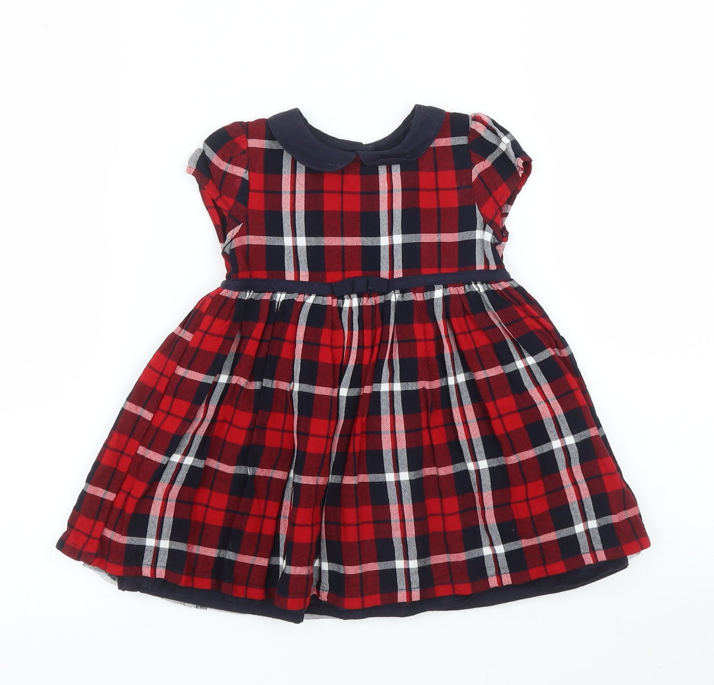 George Girls Red Plaid  A-Line  Size 3-6 Months