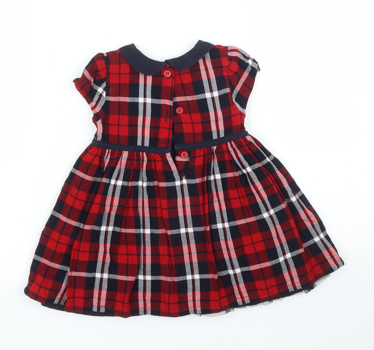George Girls Red Plaid  A-Line  Size 3-6 Months