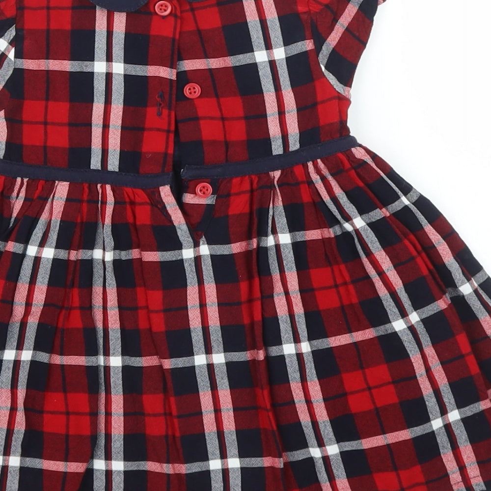 George Girls Red Plaid  A-Line  Size 3-6 Months