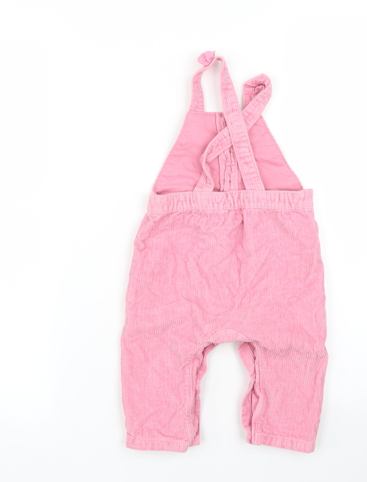 M&S Girls Pink  Corduroy Dungaree One-Piece Size 6-9 Months