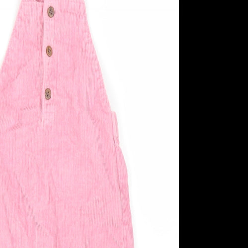 M&S Girls Pink  Corduroy Dungaree One-Piece Size 6-9 Months