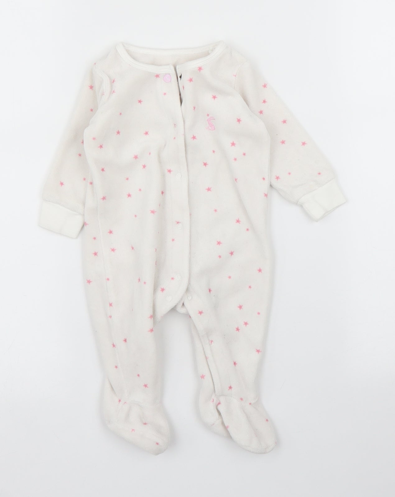 Joules Girls White   Babygrow One-Piece Size 0-3 Months