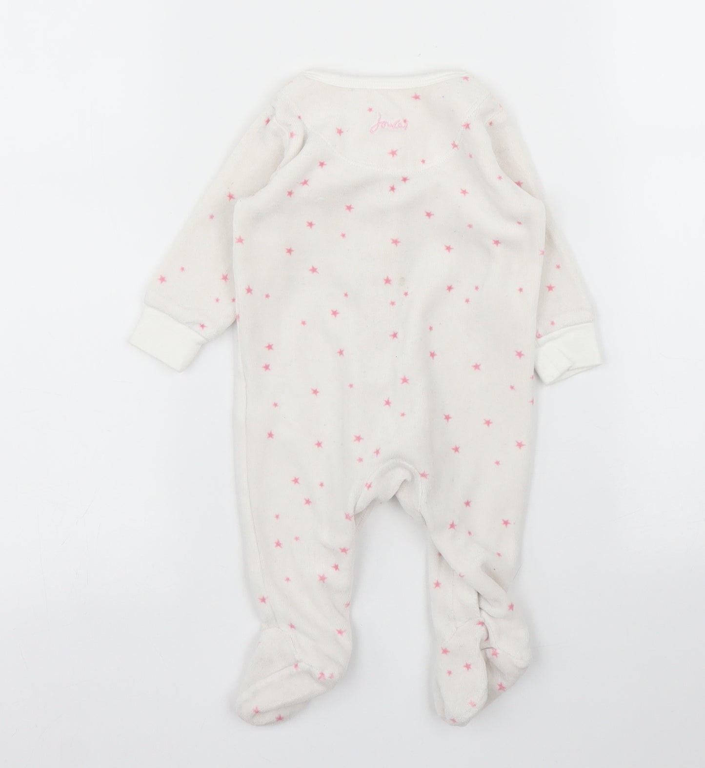 Joules Girls White   Babygrow One-Piece Size 0-3 Months