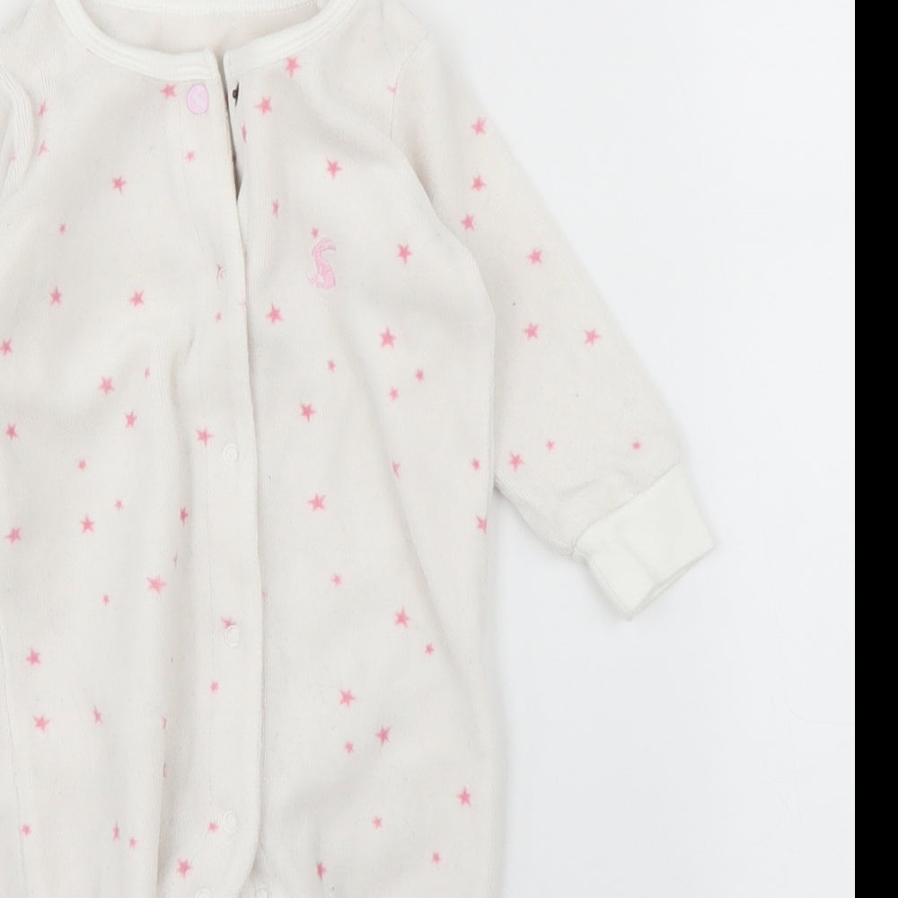 Joules Girls White   Babygrow One-Piece Size 0-3 Months
