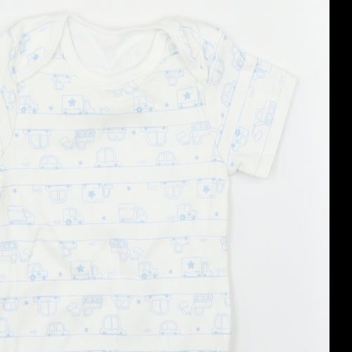TU Baby White   Babygrow One-Piece Size 12 Months