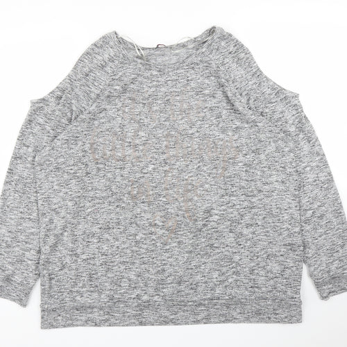 Papaya Womens Grey   Pullover Jumper Size 18