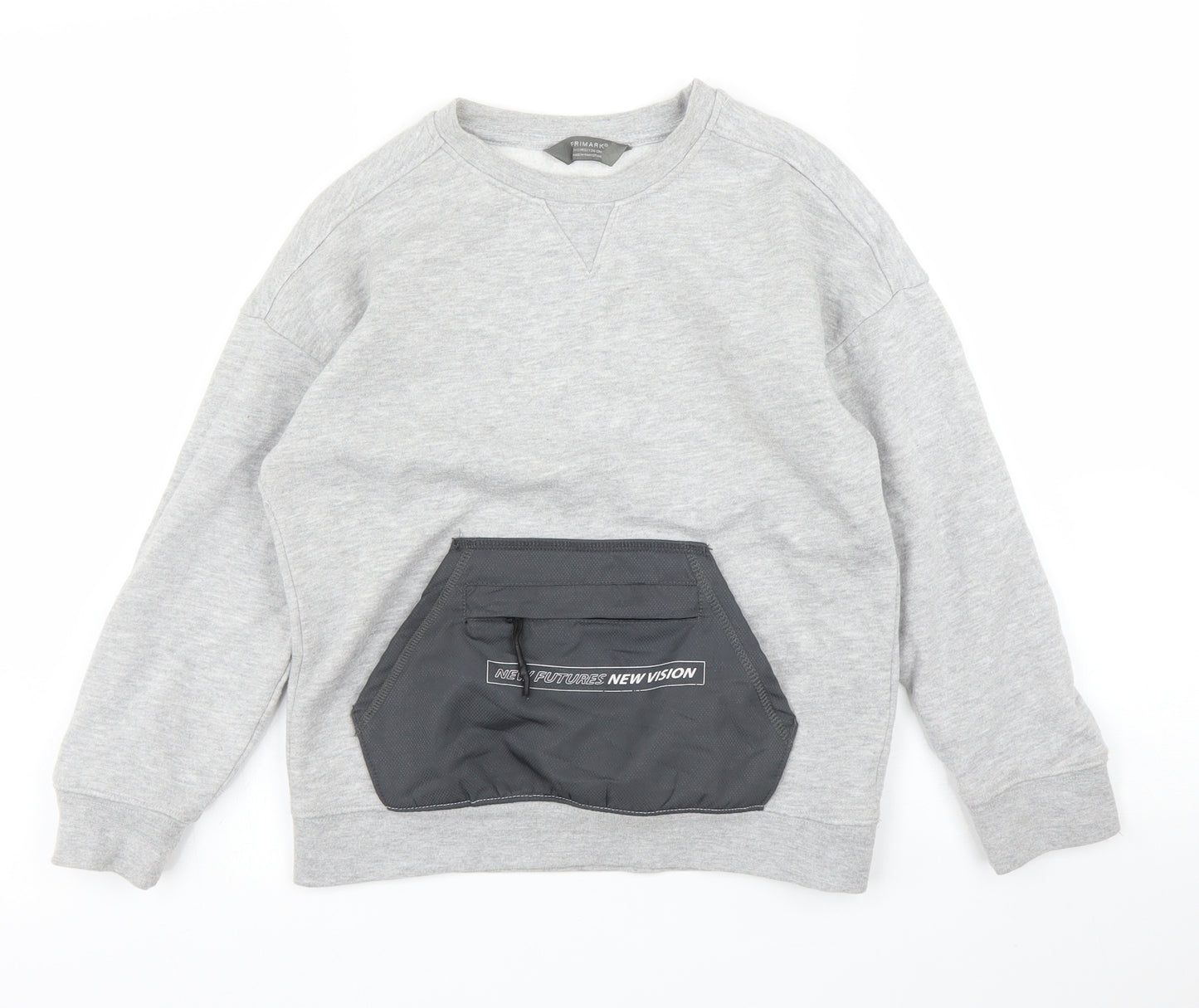 Primark Boys Grey   Pullover Jumper Size 8 Years