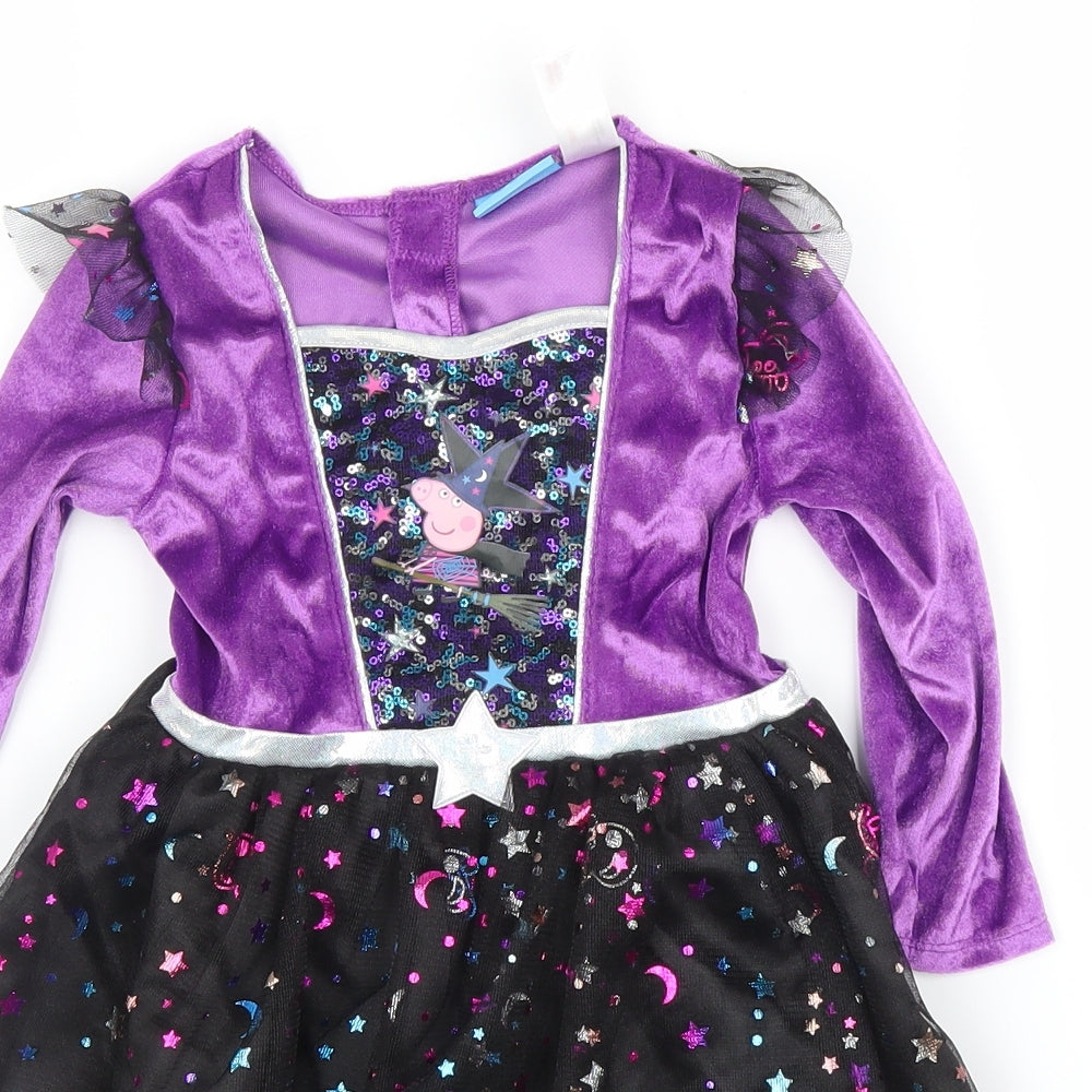 Peppa Pig Girls Black   A-Line  Size 12 Months  - Halloween