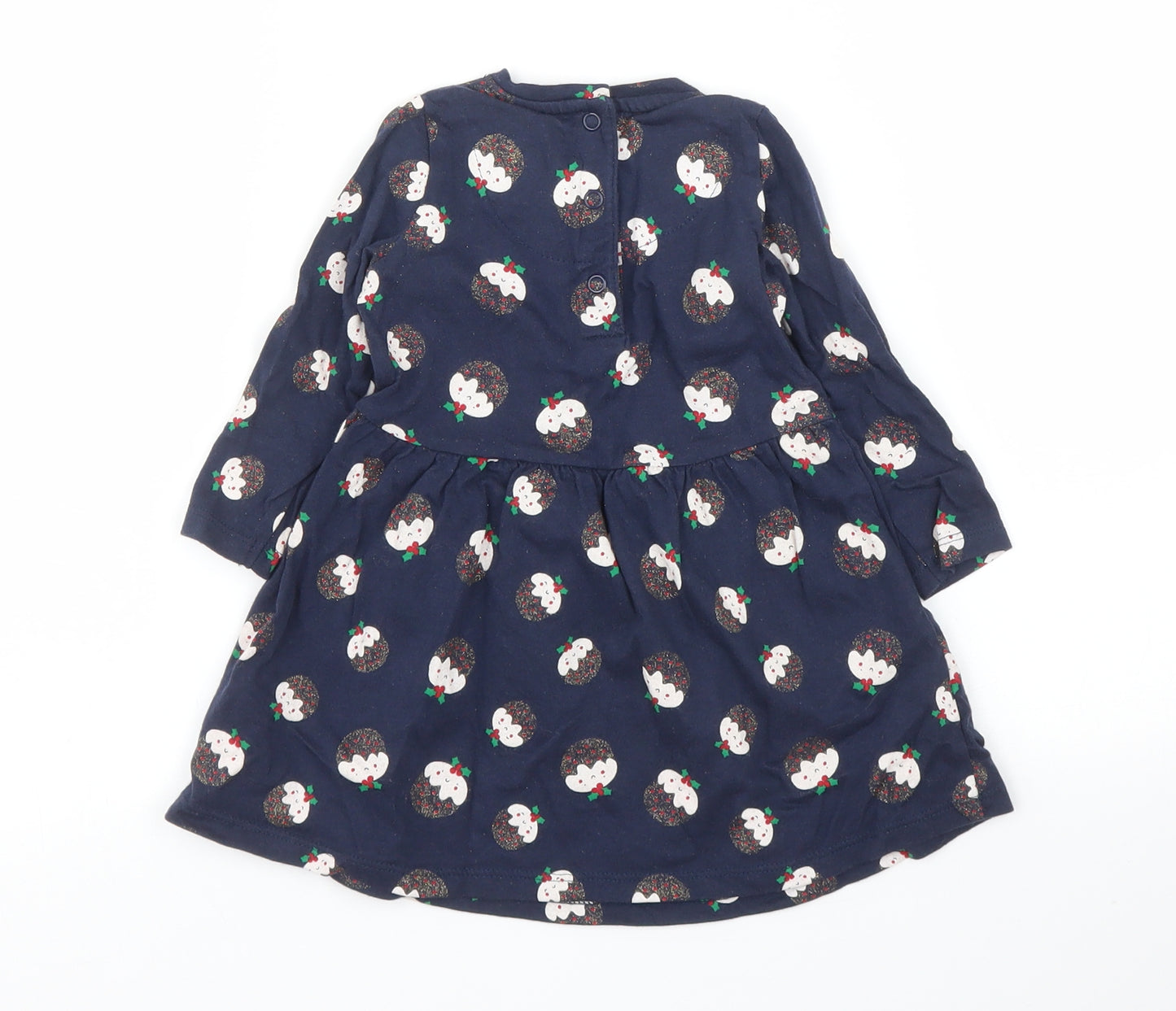 Mothercare Girls Blue   A-Line  Size 6-9 Months  - Christmas