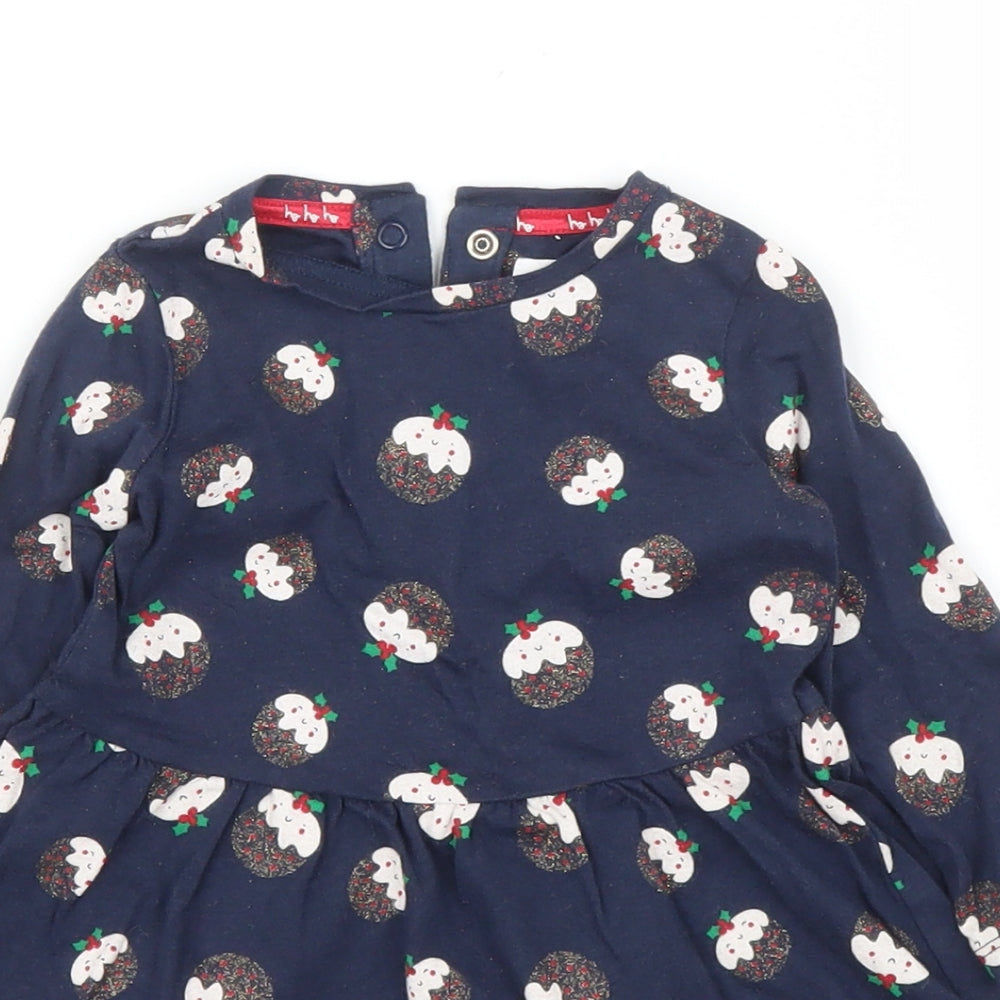 Mothercare Girls Blue   A-Line  Size 6-9 Months  - Christmas