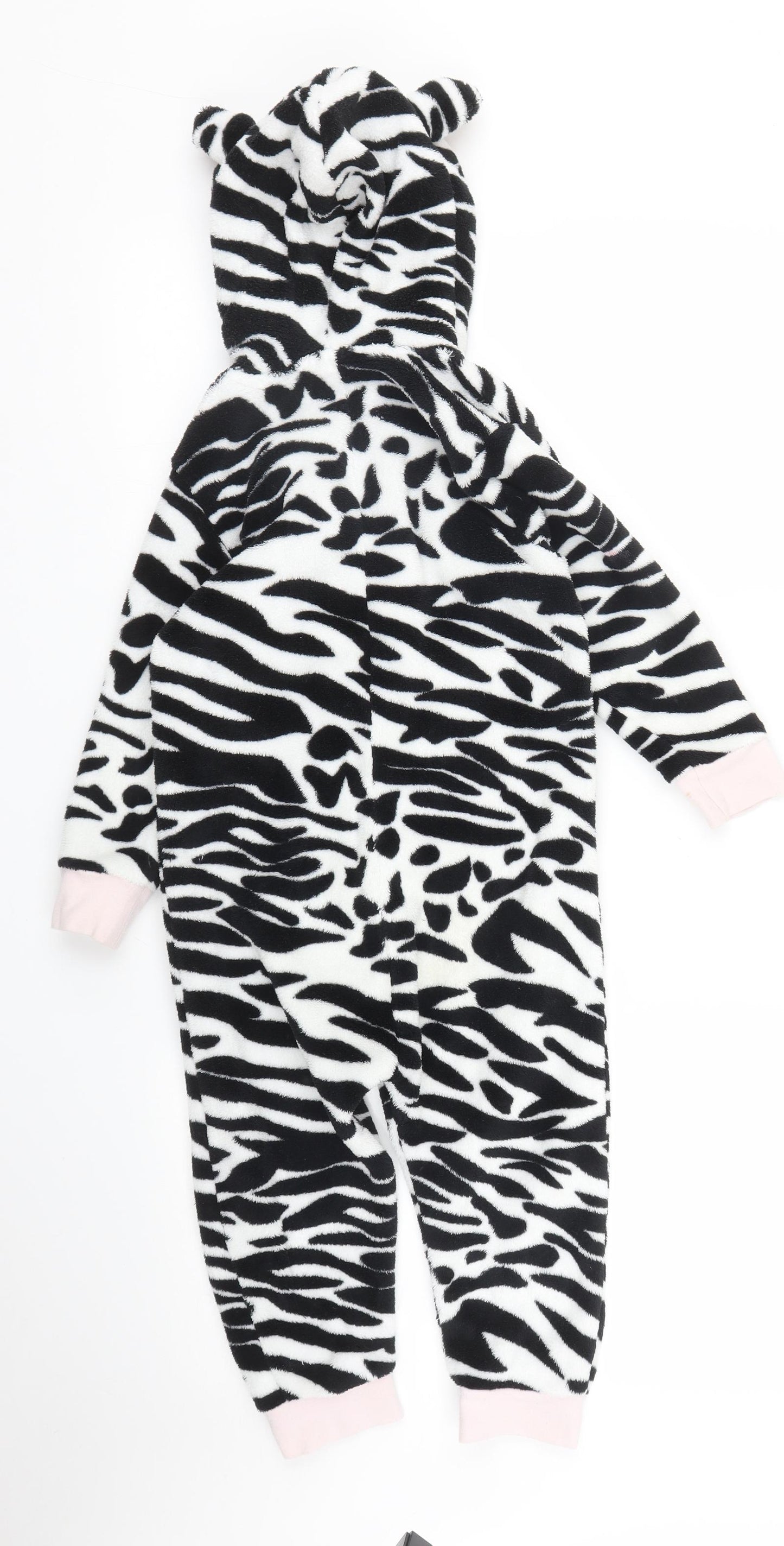 NEXT Girls Black Animal Print  Capri One Piece Size 2 Years  - Zebra print