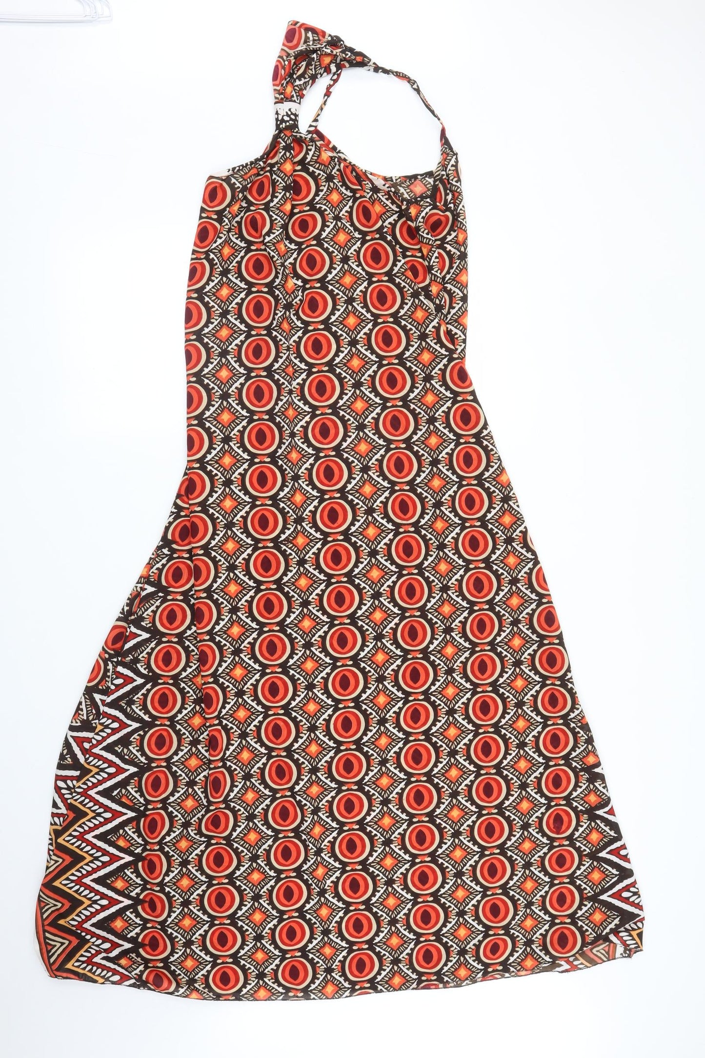 Ibiza Womens Red Geometric  A-Line  Size S