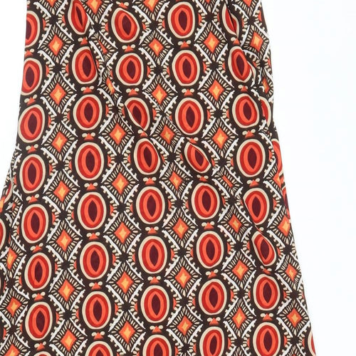 Ibiza Womens Red Geometric  A-Line  Size S