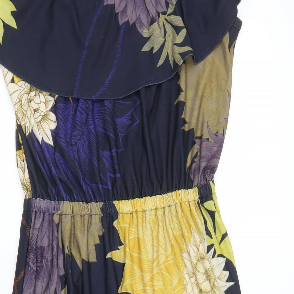 NEXT Womens Blue Floral  A-Line  Size 8