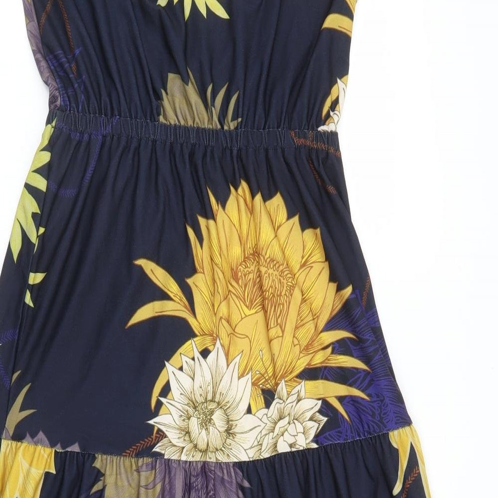 NEXT Womens Blue Floral  A-Line  Size 8