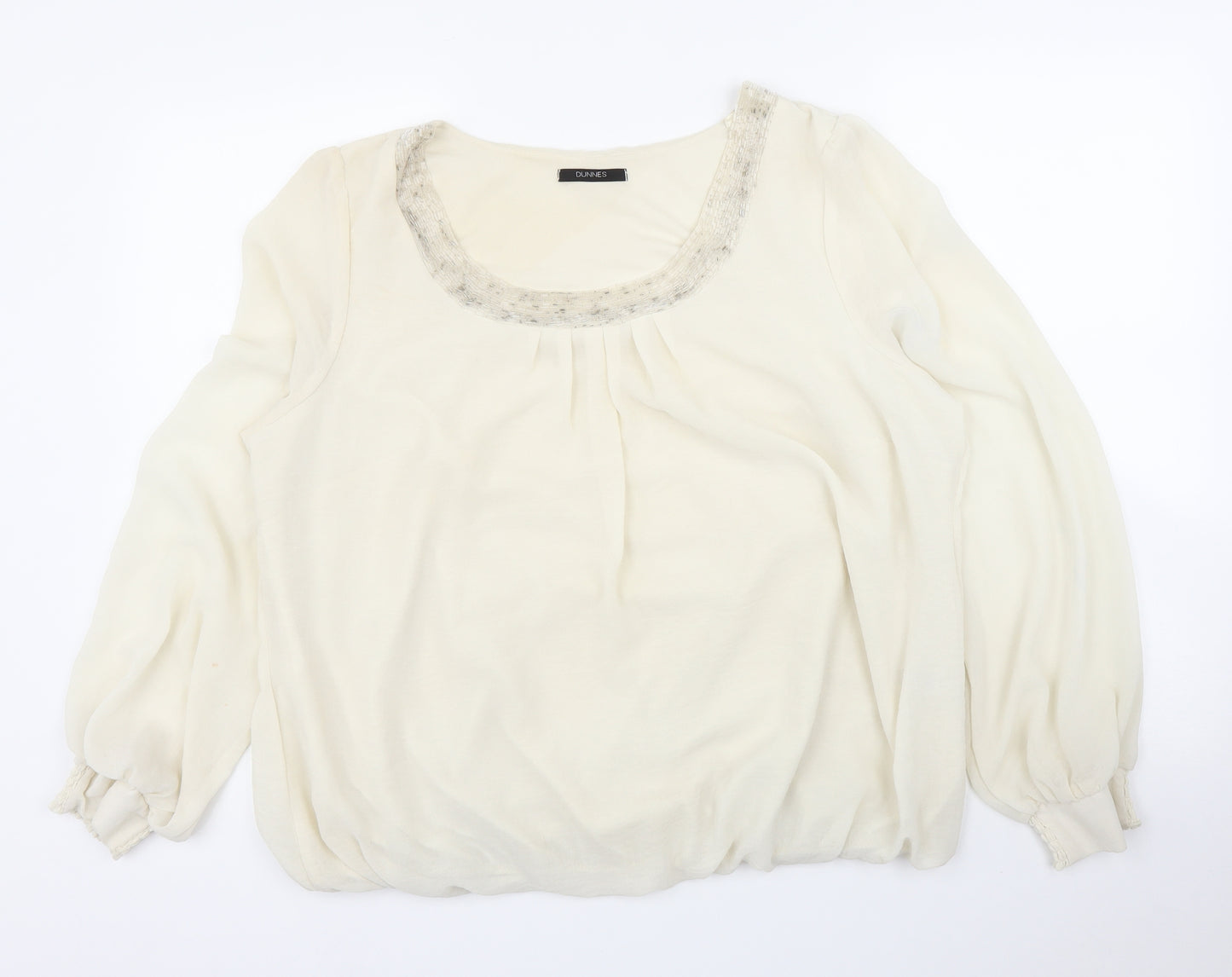 Dunnes Womens White   Basic Blouse Size 20