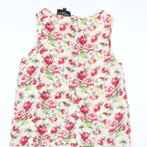 Amber Krystal Womens Multicoloured Floral  Basic Blouse Size M