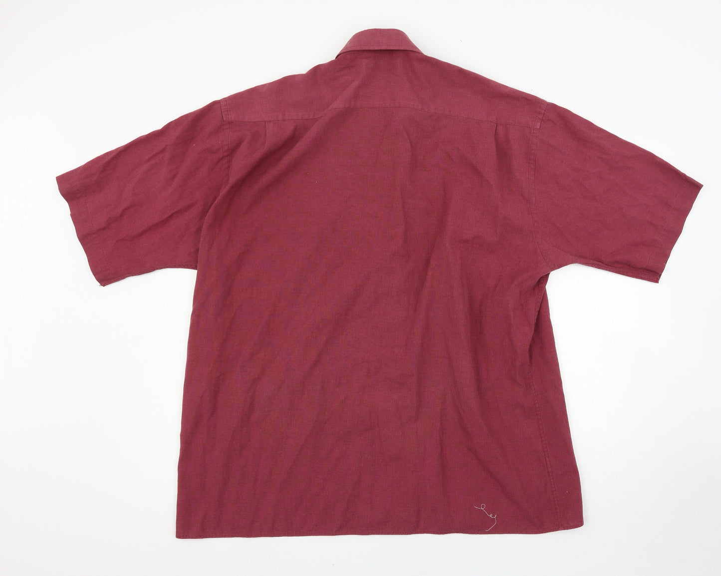 Marks and Spencer Mens Purple    Button-Up Size 17.5