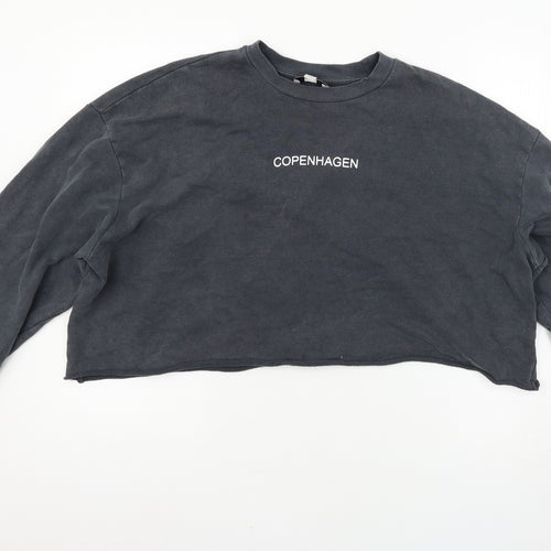 Topshop Womens Grey   Pullover Sweatshirt Size 10