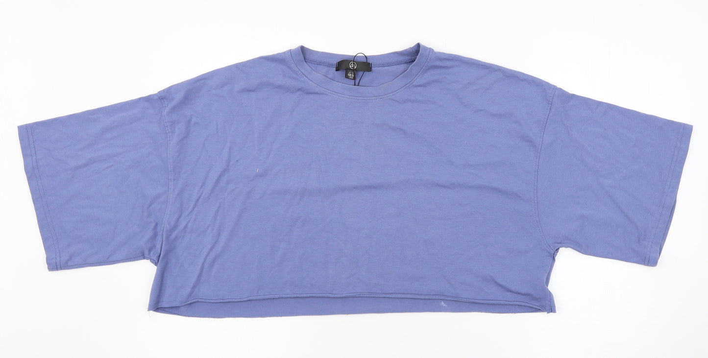 Missguided Womens Blue   Basic T-Shirt Size 10