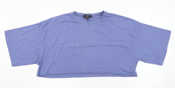 Missguided Womens Blue   Basic T-Shirt Size 10