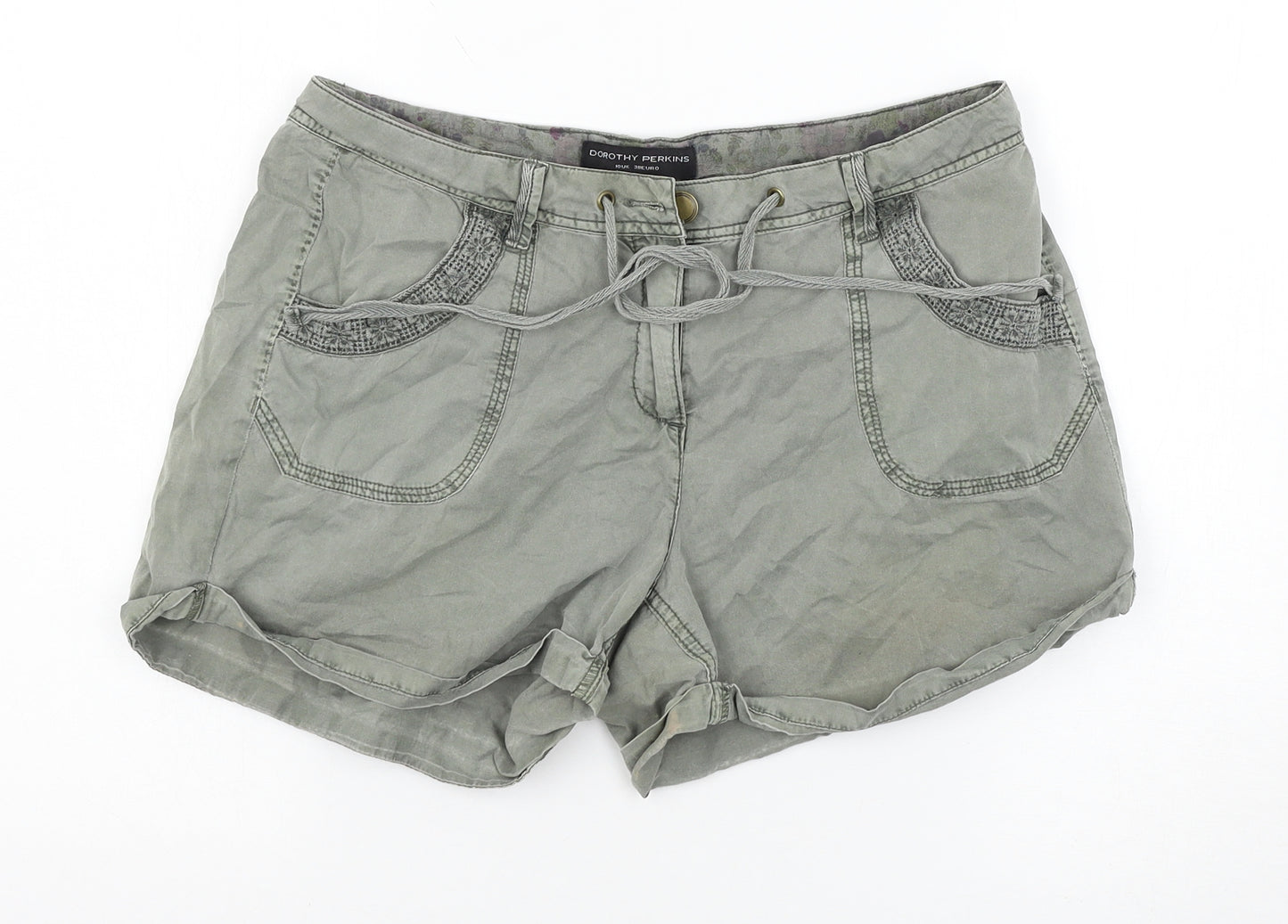 Dorothy Perkins Womens Green   Cargo Shorts Size 12