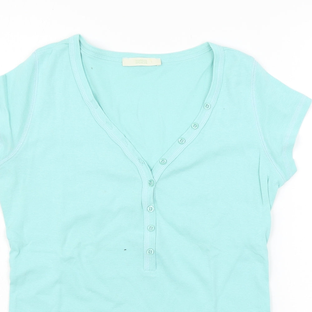 Marks and Spencer Womens Blue   Basic T-Shirt Size 12