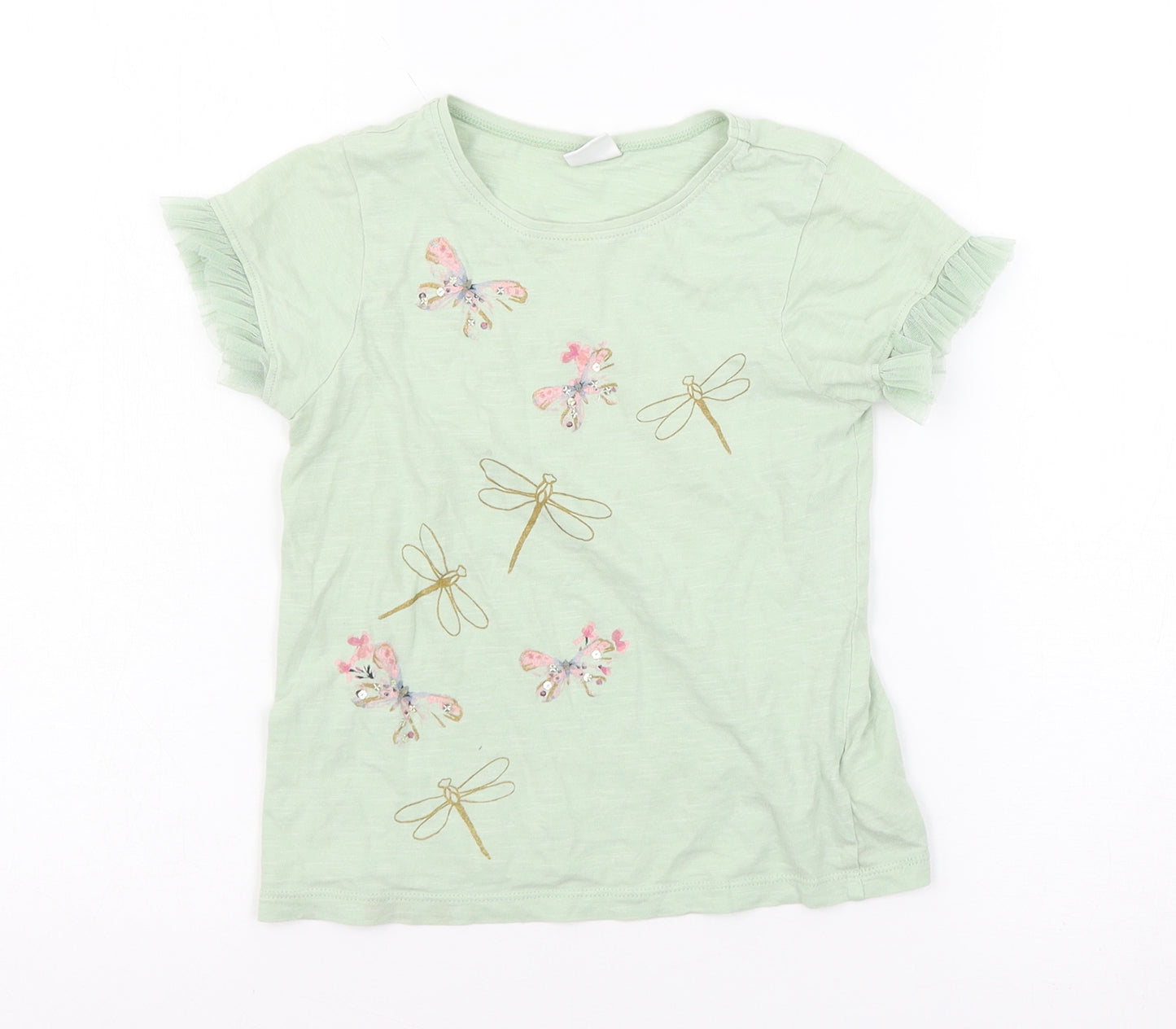 NEXT Girls Green   Basic T-Shirt Size 4-5 Years