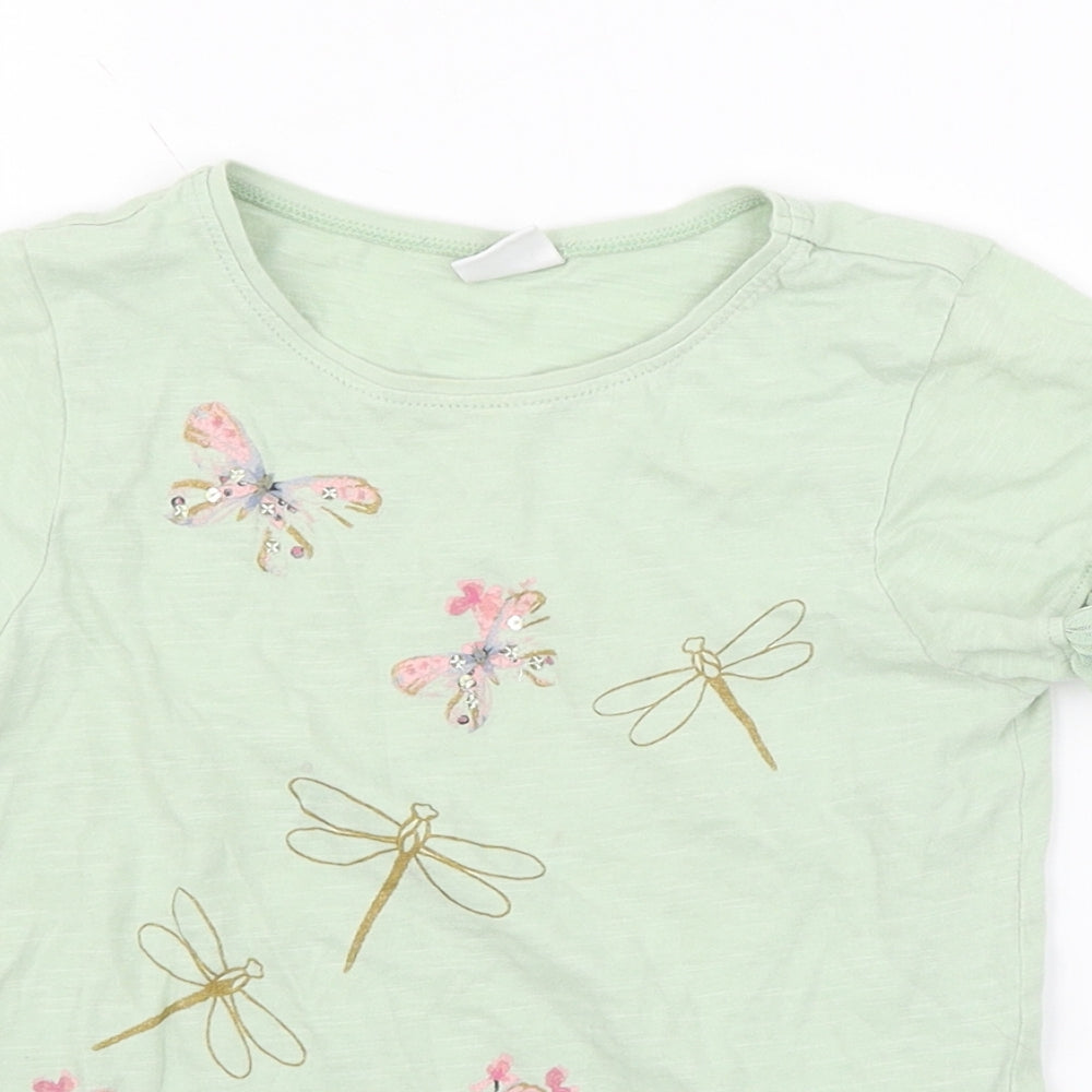 NEXT Girls Green   Basic T-Shirt Size 4-5 Years