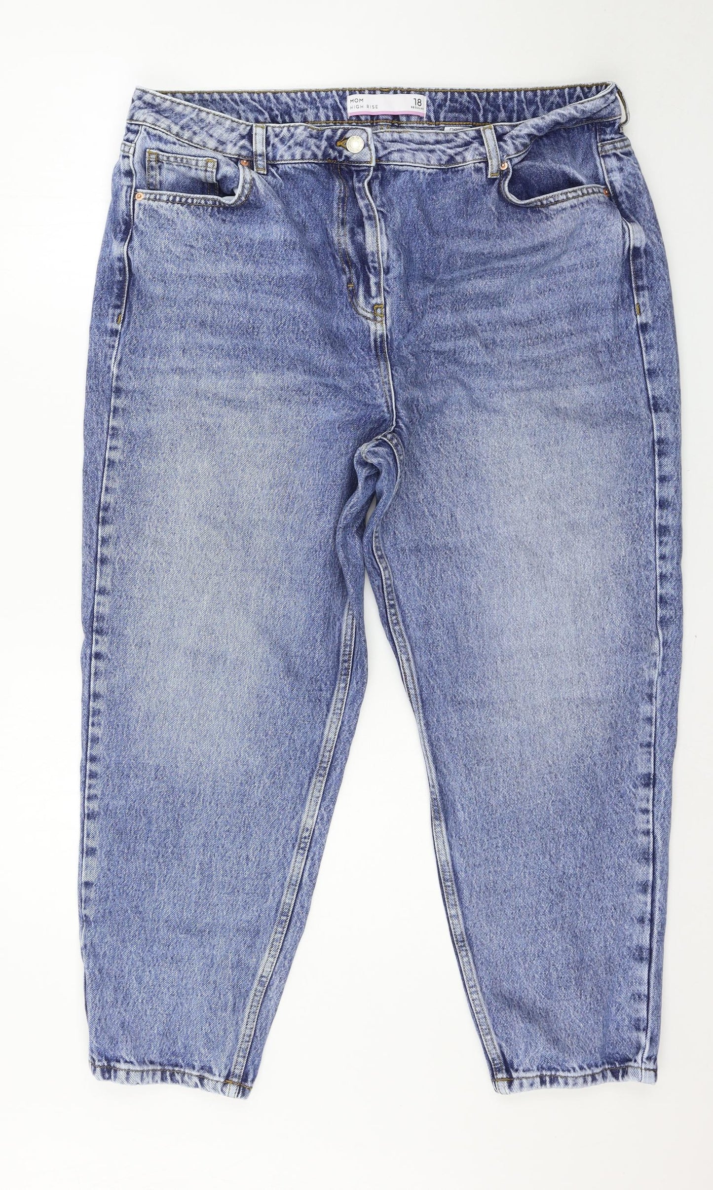 NEXT Womens Blue   Mom Jeans Size 18 L26 in