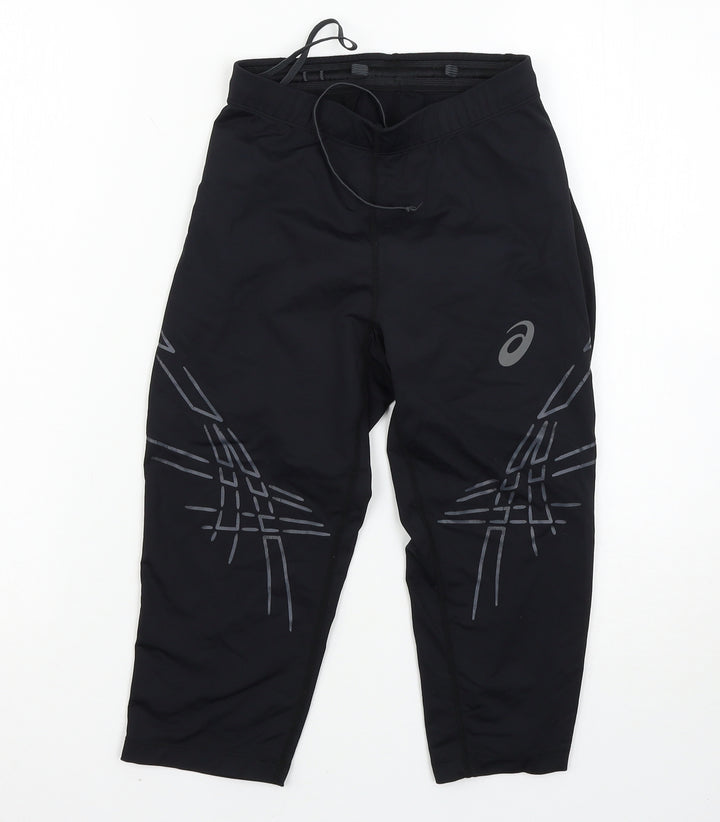 Basics Womens Black Cropped Leggings Size S