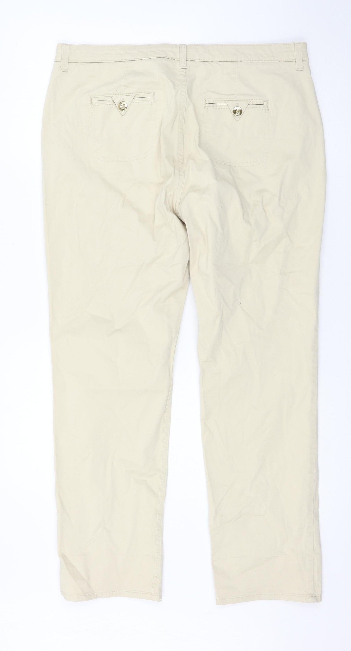 Per Una Womens Beige   Trousers  Size 16 L28 in