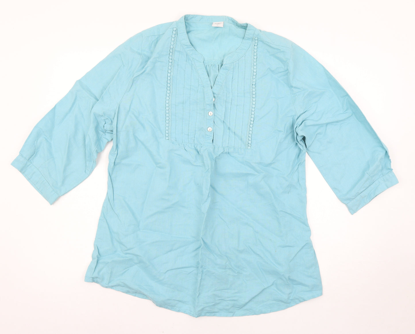 Cotton Traders Womens Blue   Basic T-Shirt Size 16