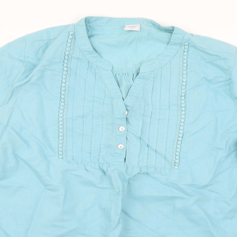 Cotton Traders Womens Blue   Basic T-Shirt Size 16