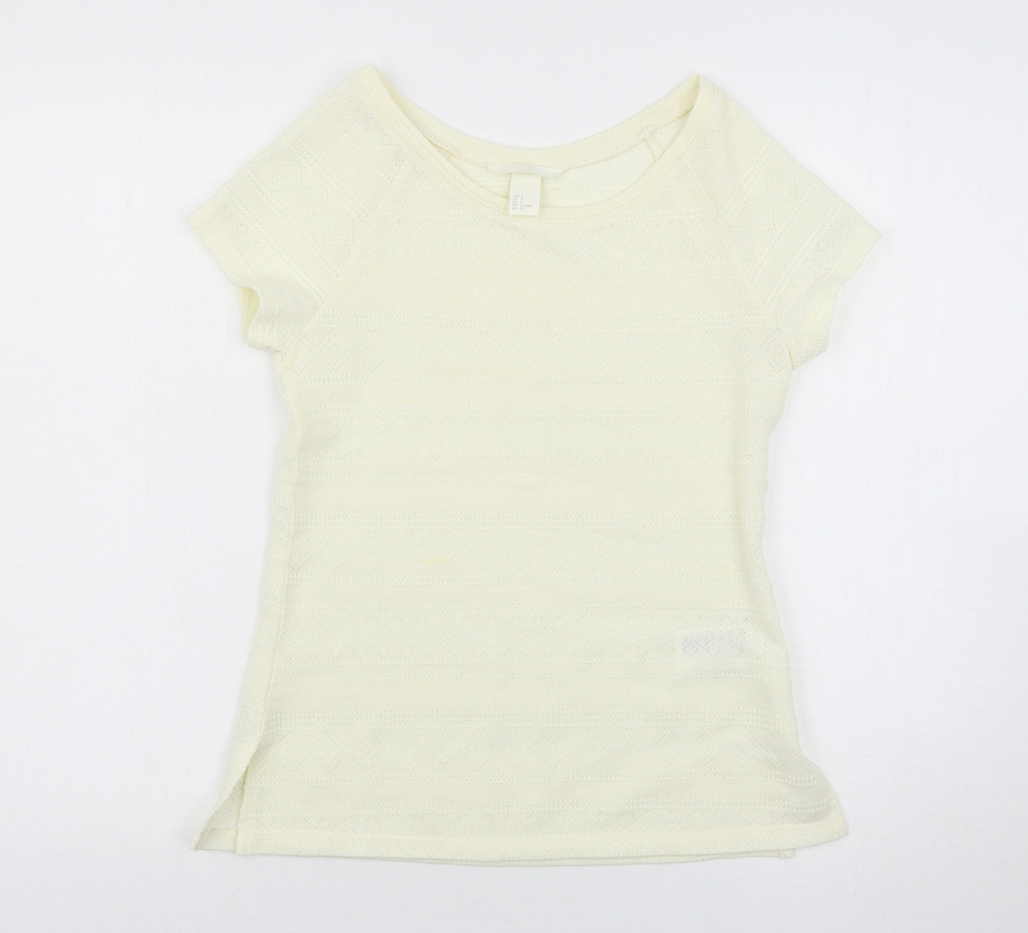 H&M Womens Ivory   Basic T-Shirt Size S