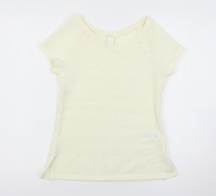 H&M Womens Ivory   Basic T-Shirt Size S