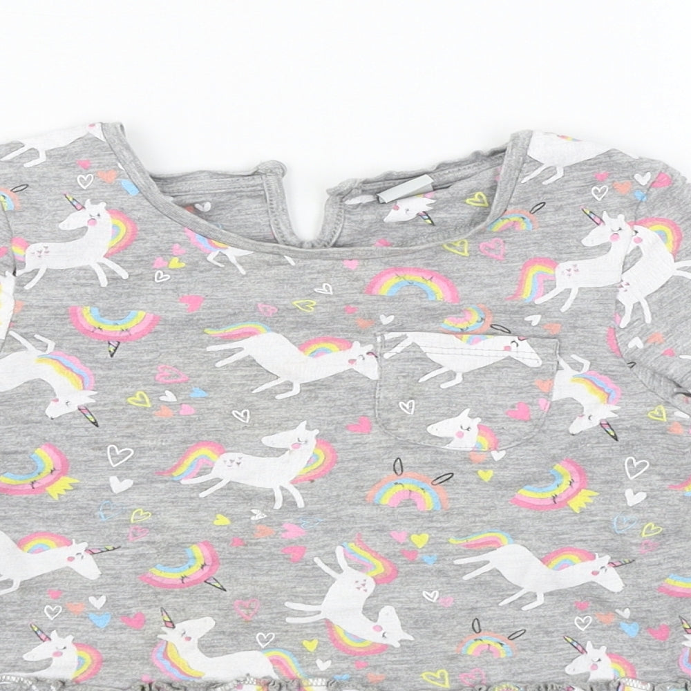 TU Girls Grey   Basic T-Shirt Size 3 Years