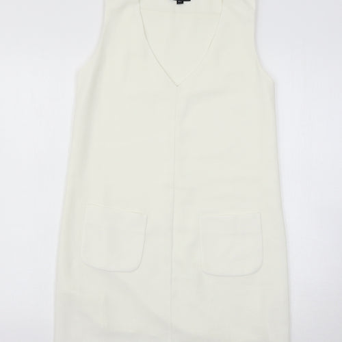 Topshop Womens White   Tank Dress  Size 6