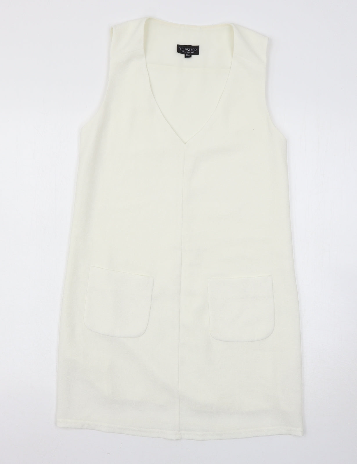 Topshop Womens White   Tank Dress  Size 6