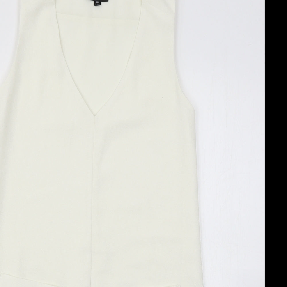 Topshop Womens White   Tank Dress  Size 6
