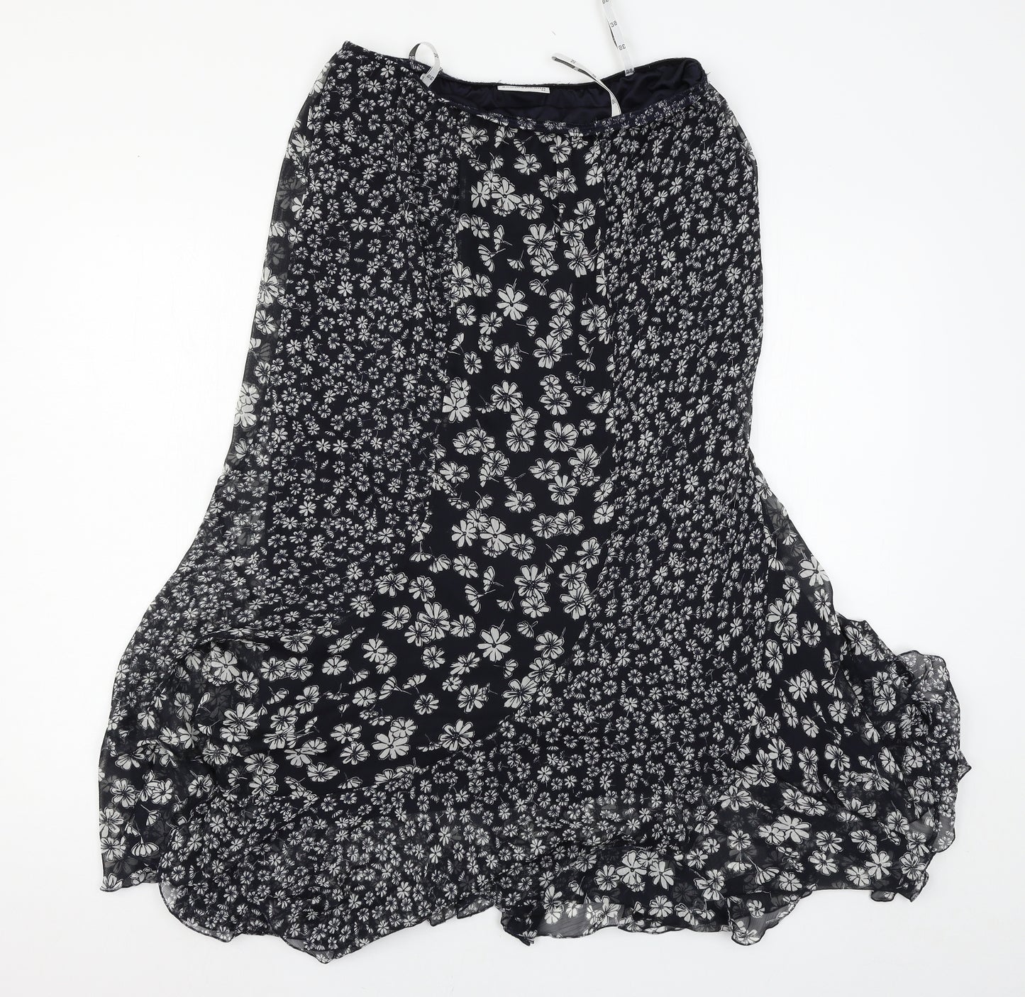 Sommermann Womens Black Floral  Maxi Skirt Size 10