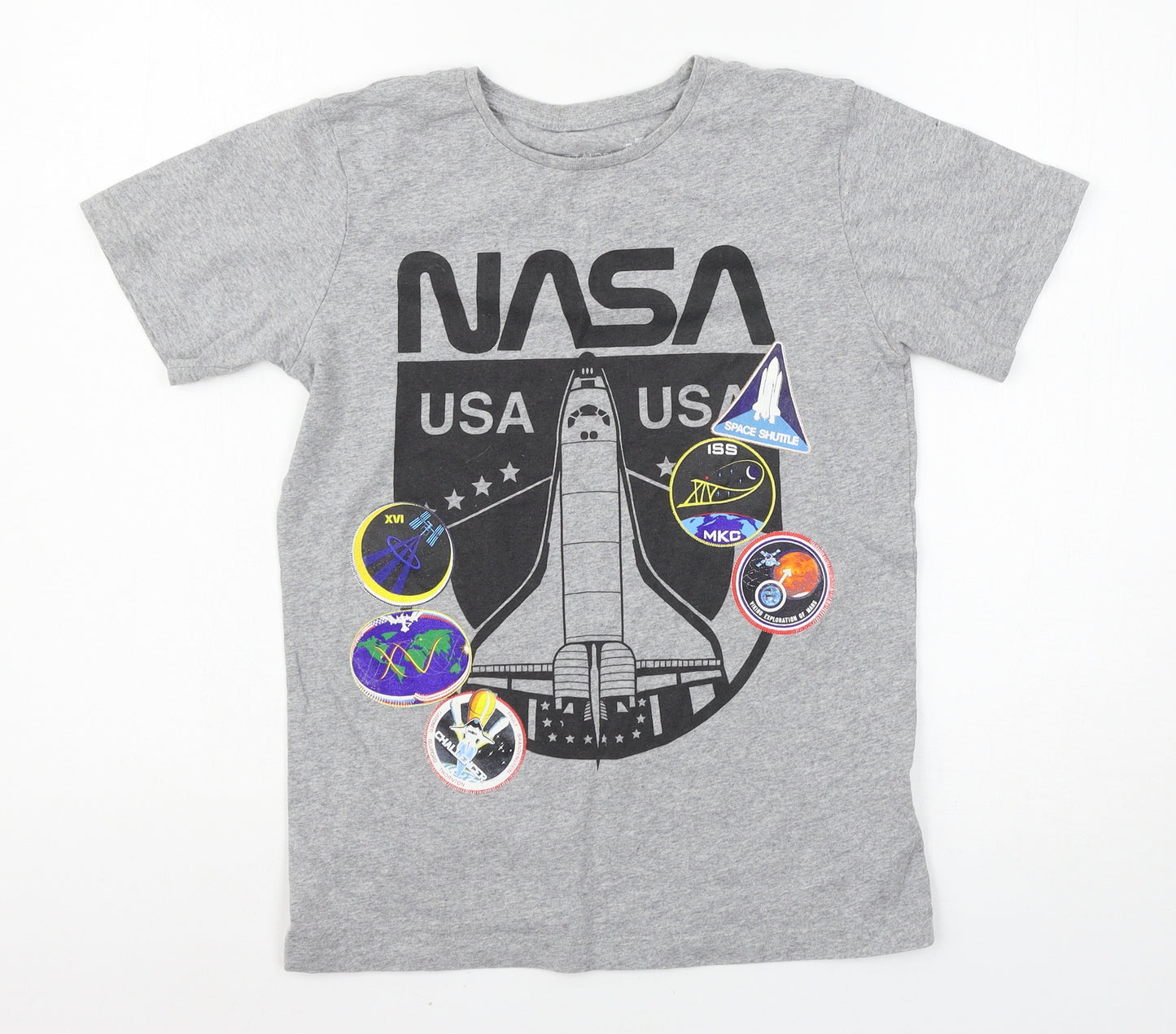 TU Boys Grey   Basic T-Shirt Size 11-12 Years
