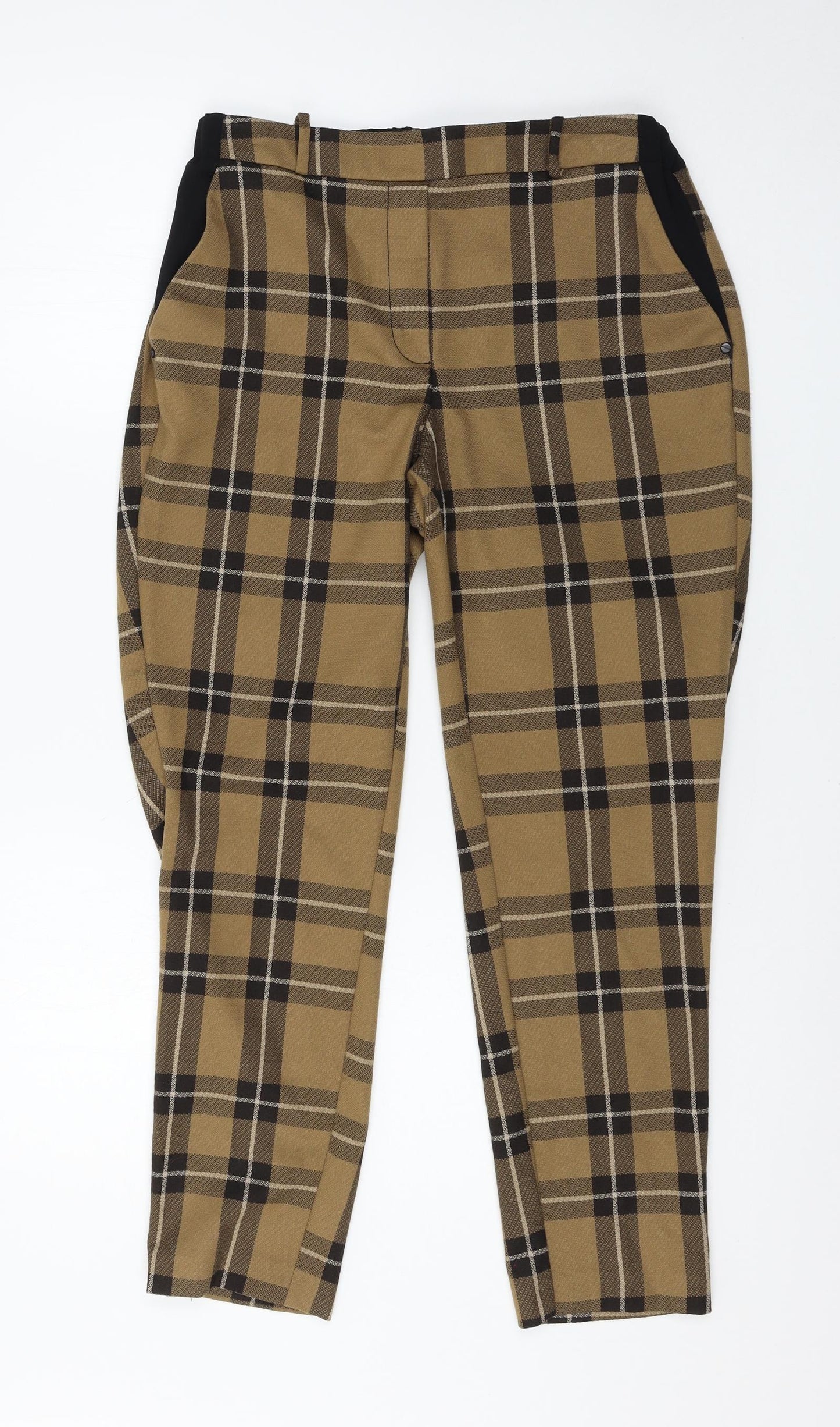 River Island Womens Brown Check  Trousers  Size 10 L27 in
