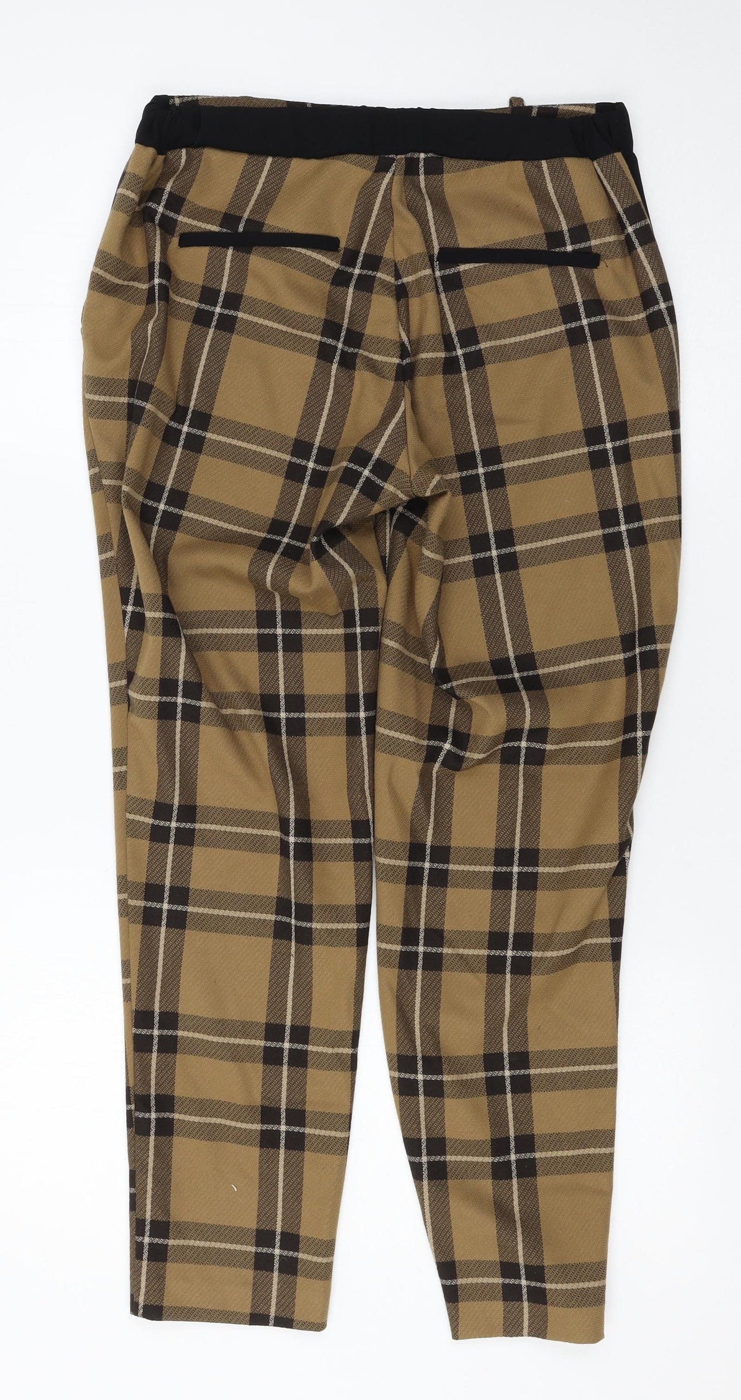 River Island Womens Brown Check  Trousers  Size 10 L27 in