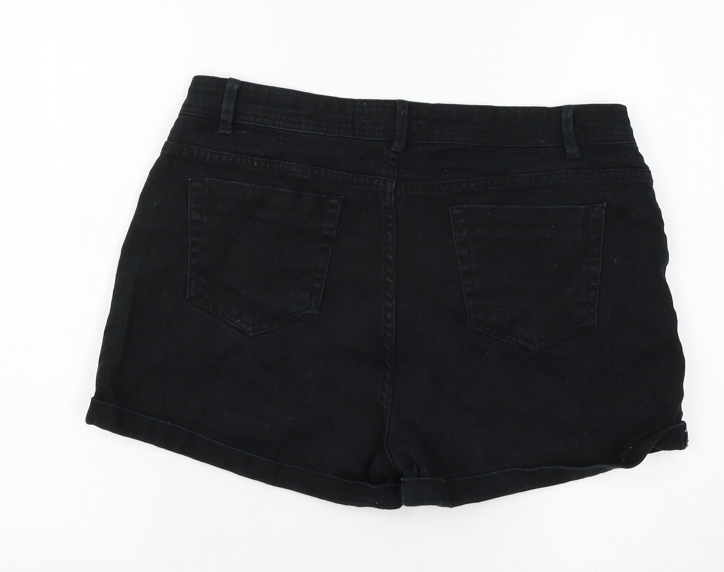 Peacocks Womens Black   Hot Pants Shorts Size 14