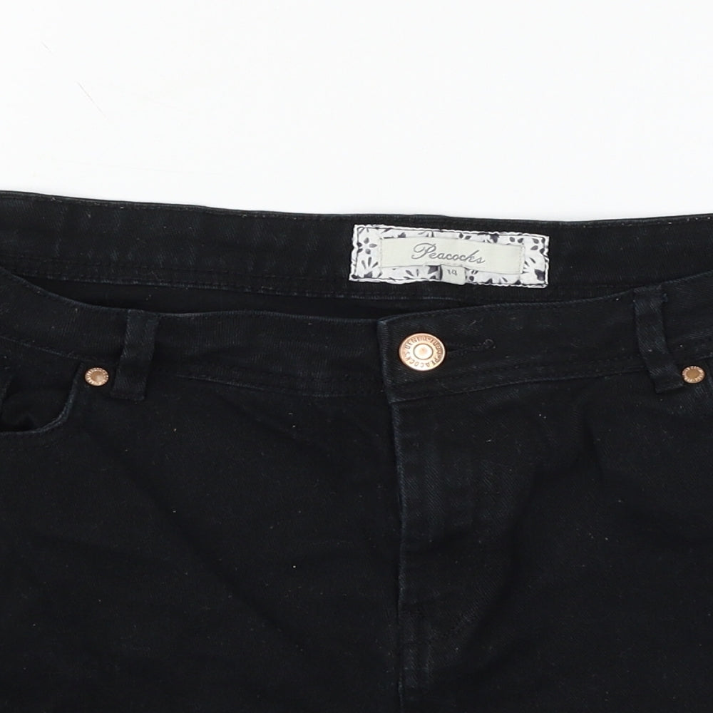 Peacocks Womens Black   Hot Pants Shorts Size 14