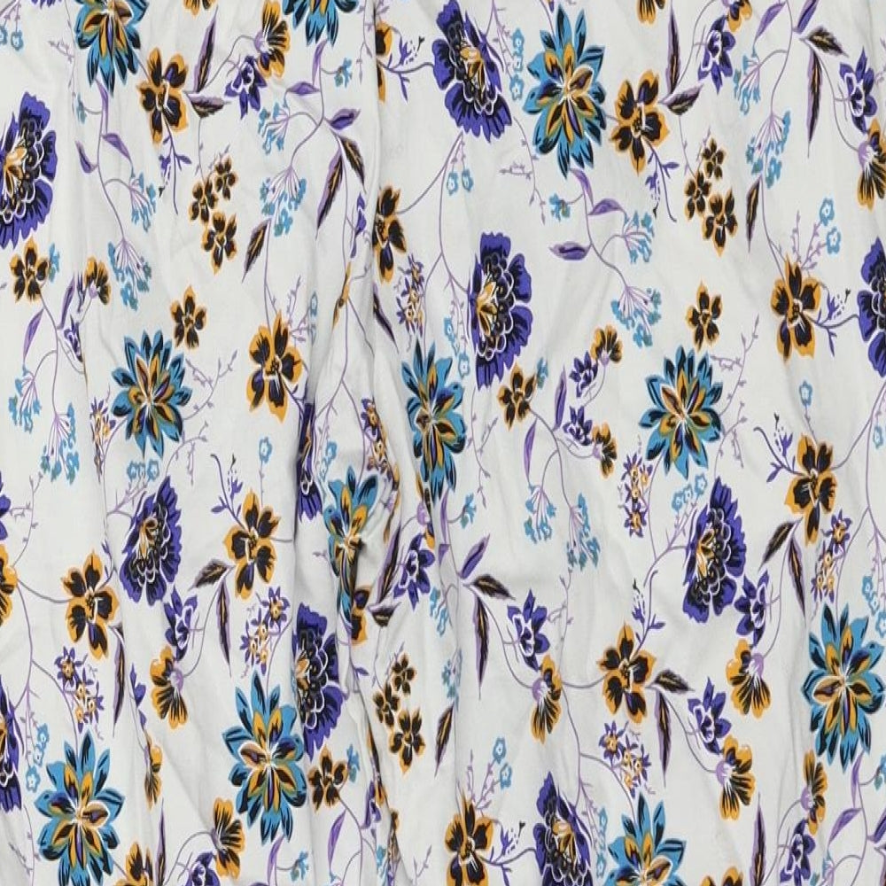 Peacocks Womens Multicoloured Floral  Trousers  Size 14 L23 in
