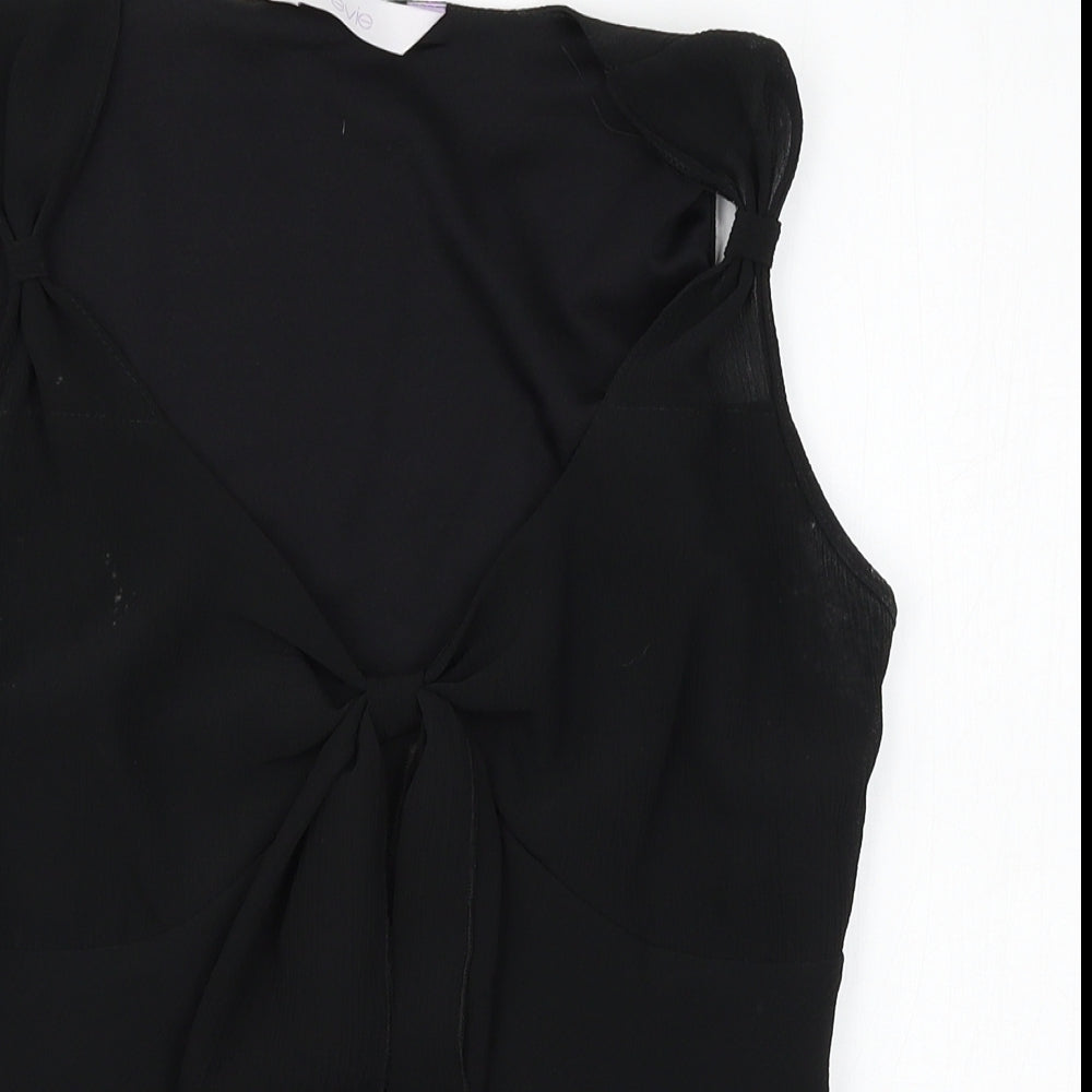 evie Womens Black   Basic Blouse Size 12