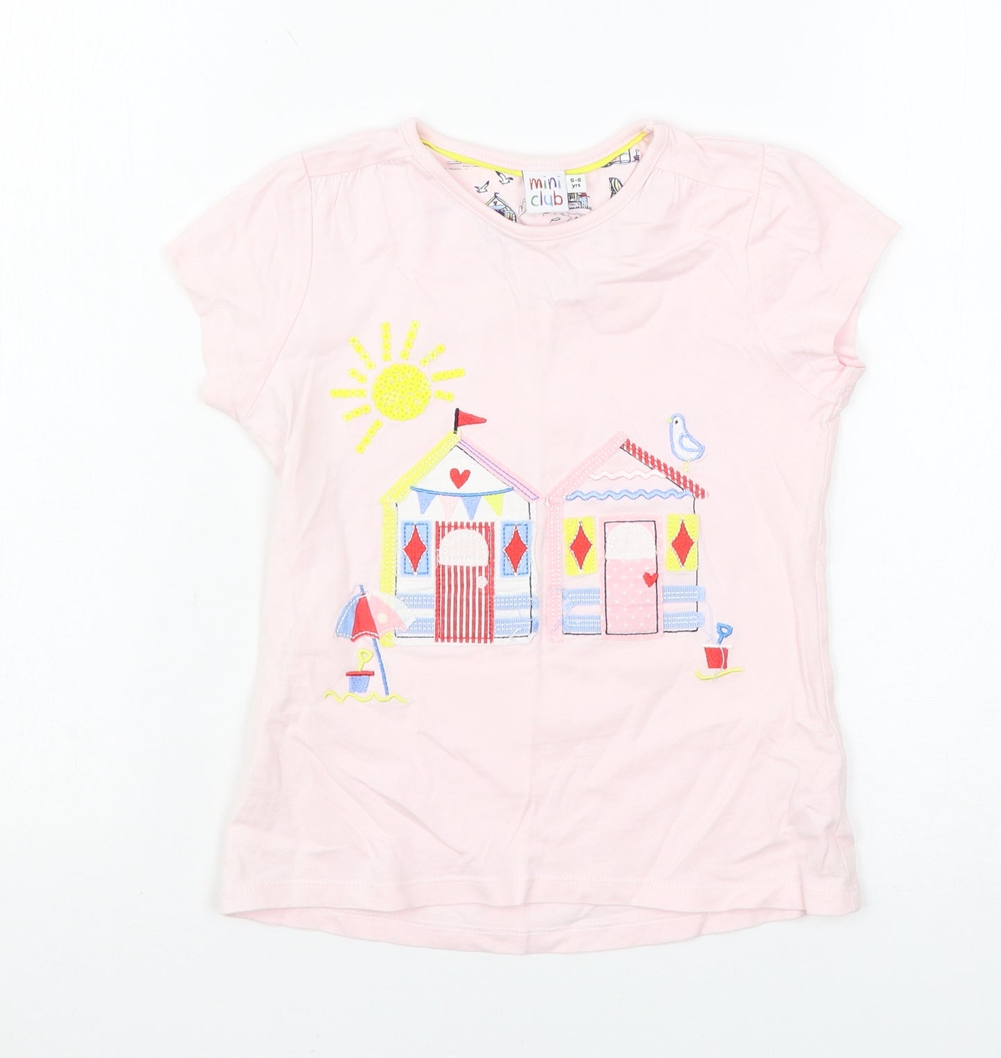 Mini Club Girls Pink   Basic T-Shirt Size 5-6 Years